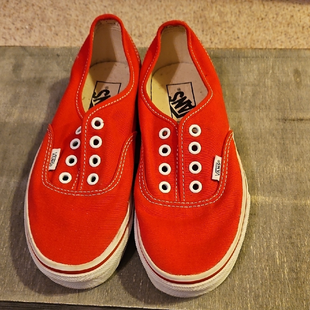 NWOT Vans Off The Wall Bright Red Canvas Sneakers
